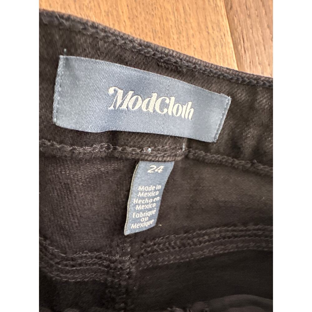 ModCloth Hot and Fun Summer Nights High-Rise Denim Short Black Womens Sz 24 NWT - Picture 3 of 6